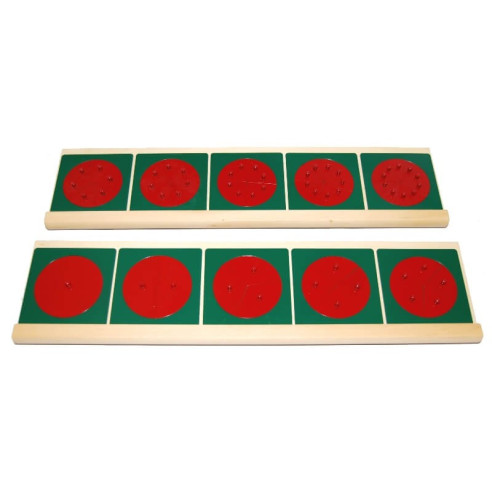 Cercles en métal pour les fractions  et suppport en bois Montessori Montessori