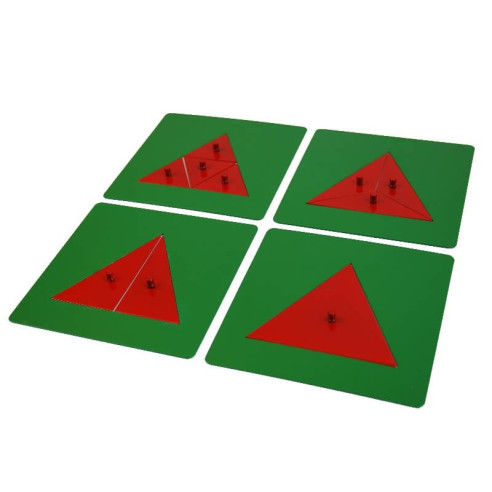 Triangles métalliques pour les fractions Montessori