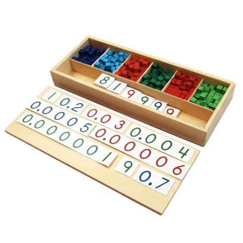 Exercices des fractions décimales Montessori