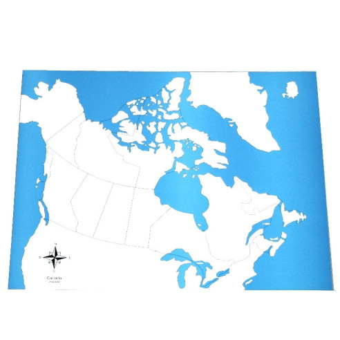 Carte du Canada vierge Montessori