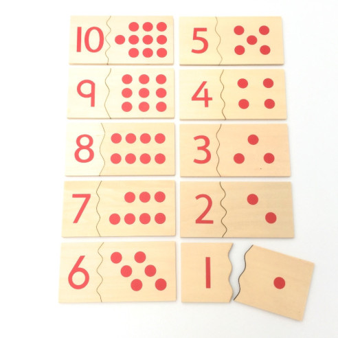 Puzzles nombres 1 à 10 Montessori