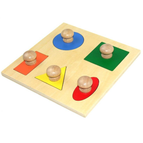 Puzzle 5 formes géométriques simples Montessori