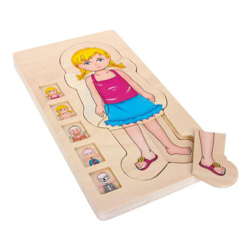 Puzzle à étages Anatomie Fille