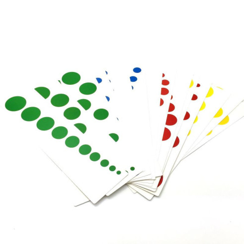 Cartes de contrôle pour les cylindres de couleur Montessori