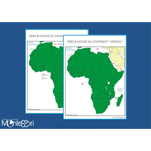 Boutique documents Montessori - Mers du continent Afrique