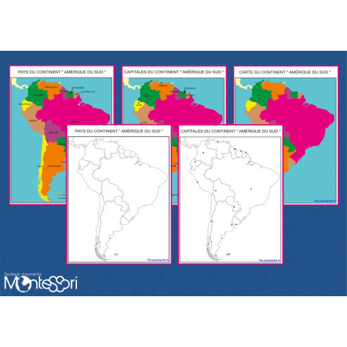Boutique documents Montessori - géographie - Carte de l'Amérique du Sud