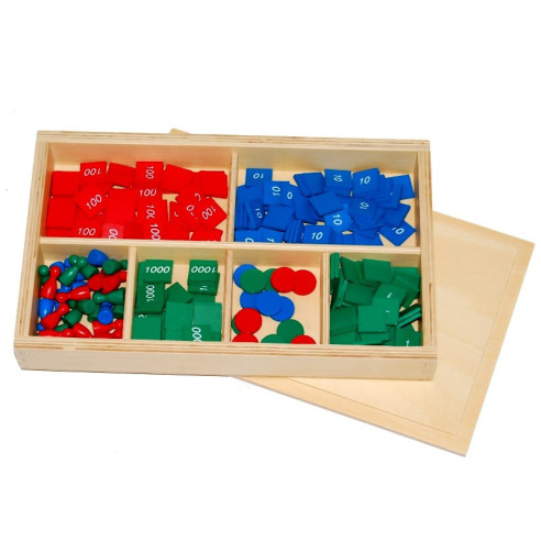 Boite des timbres des mathématiques Montessori.